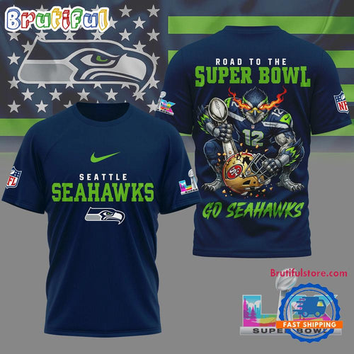 Seattle Seahawks 2026 NFL Road To Super Bowl Special New 3D Shirt