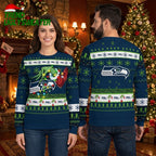 Seattle Seahawks Grinch Hand Christmas Ugly Christmas Sweater