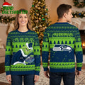 Seattle Seahawks Grinch Holding Football Ugly Christmas Sweater