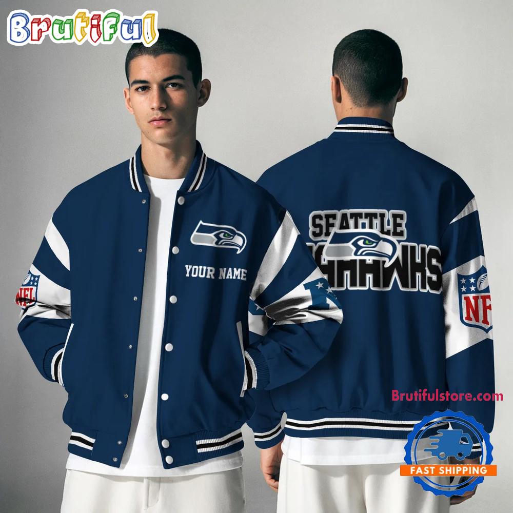 Seattle Seahawks National Football Conference Unisex Baseball Jacket