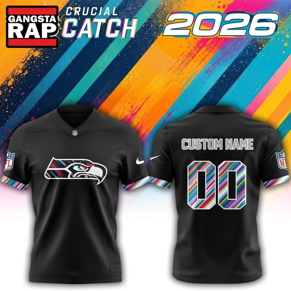 Seattle Seahawks NFL 2026 Crucial Catch Limited Edition Black Football Jersey