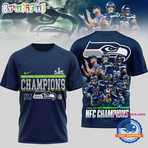 Seattle Seahawks NFL 2026 Super Bowl All Team Player 3D Shirt