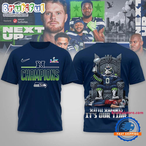 Seattle Seahawks NFL 2026 Super Bowl LX It’s Our Time 3D Shirt