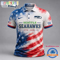 Seattle Seahawks NFL America 250 Years Of Freedom 1776-2026 New Design Polo Shirt