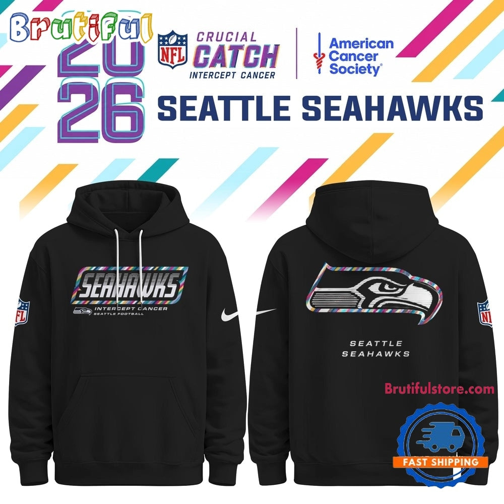 Seattle Seahawks NFL Crucial Catch 2026 Limited Edition Black Hoodie Shirt