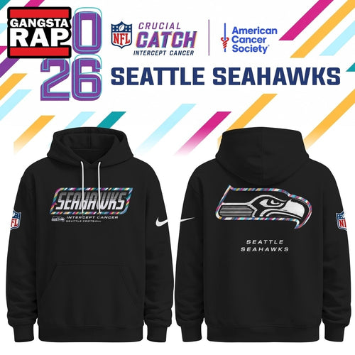Seattle Seahawks NFL Crucial Catch 2026 Limited Edition Black Hoodie Shirt, Football New Design Shirt