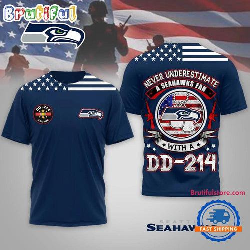 Seattle Seahawks NFL DD-214 Alumni Limited Edition 3D Shirt