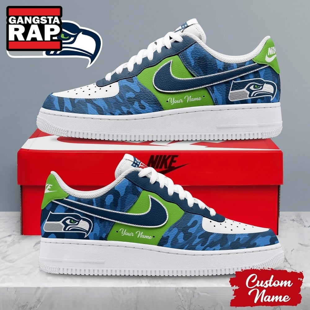 Seattle Seahawks NFL End Zone Energy Air Force 1 Sneaker Shoes