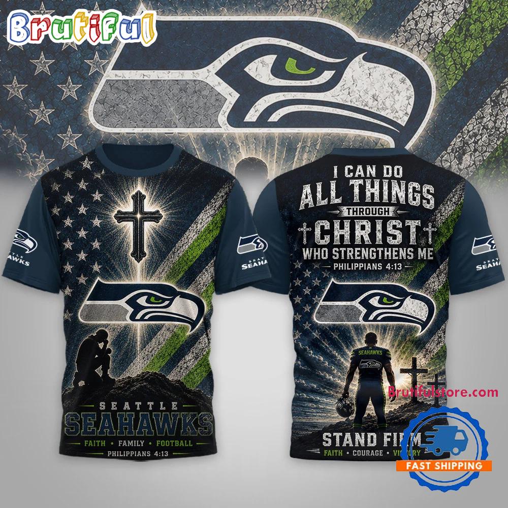 Seattle Seahawks NFL Faith Family Limited Edition 3D Shirt