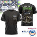 Seattle Seahawks NFL Freedom Team Military 3D T Shirt