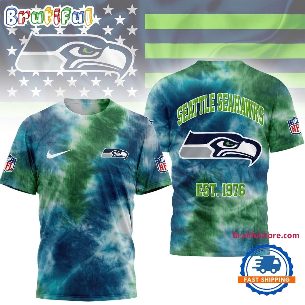 Seattle Seahawks NFL Sunday Legends Tie Dye 3D Shirt