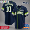 Seattle Seahawks NFL Team Pride Baseball Jersey