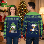 Seattle Seahawks Snoopy And Woodstock Football Christmas Ugly Christmas Sweater