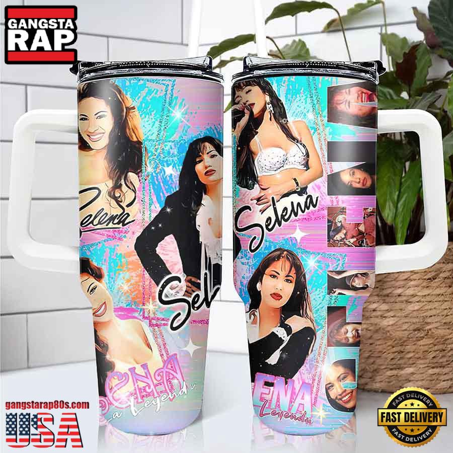 Selena Music Custom Stanley Quencher 40oz Stainless Steel Tumbler