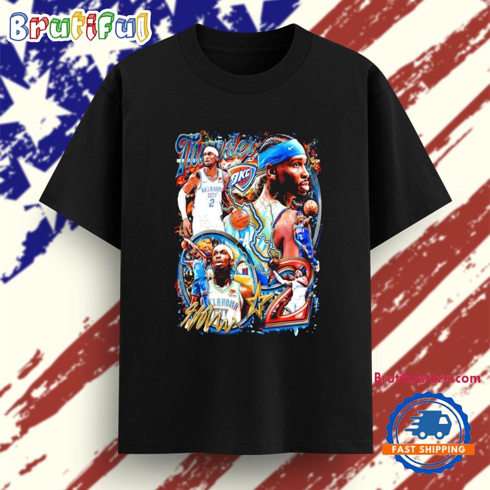 Shai Alexander 2025 NBA MVP OKC Thunder Signature T Shirt