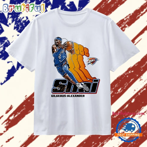 Shai Gilgeous Alexander Oklahoma City Thunder Signature 2 Retro Vibe Graphic T Shirt