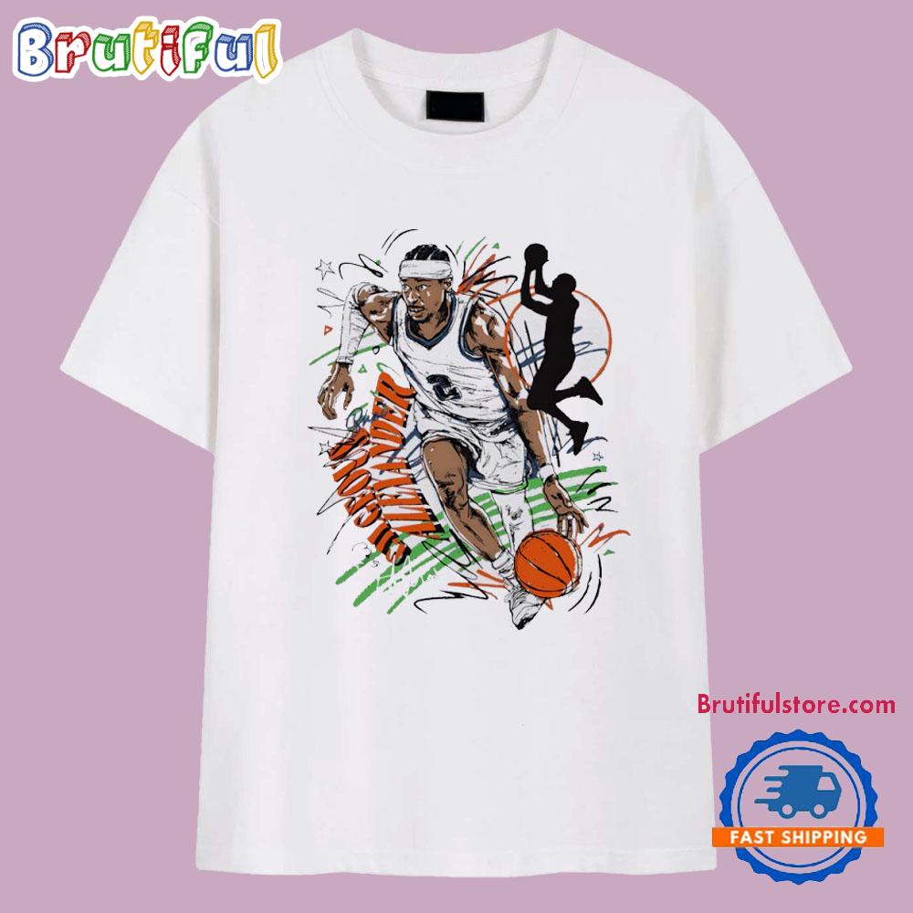 Shai Gilgeous Alexander Oklahoma City Thunder Signature Sketch Art T Shirt