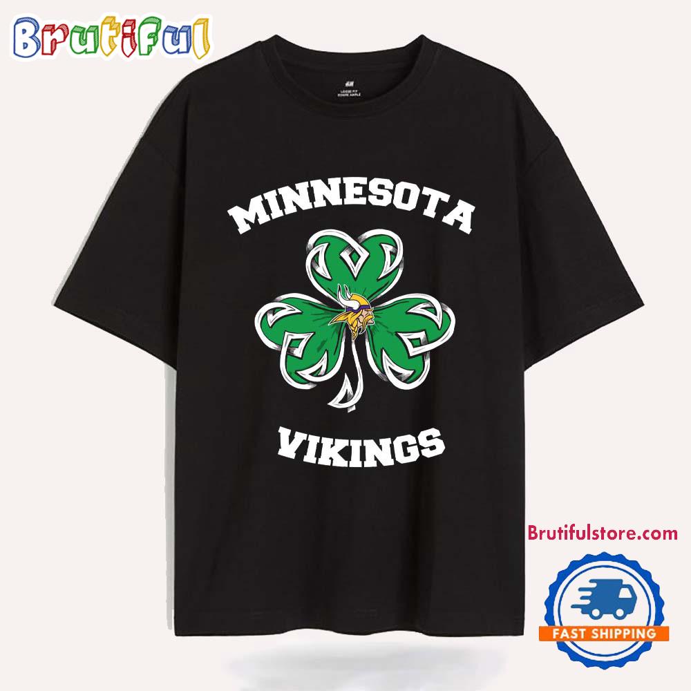 Shamrock Football St Patricks Day Minnesota Vikings NFL 2025 T Shirt