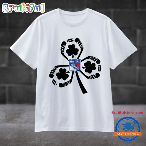 Shamrock Hockey St Patricks Day New York Rangers Sporty 2025 T Shirt