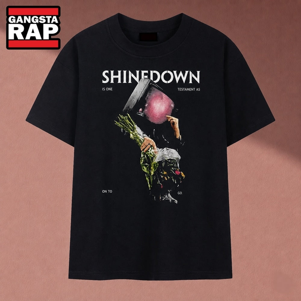 Shinedown Vintage Surreal Bouquet Graphic Rock T Shirt, Music 2D Shirt