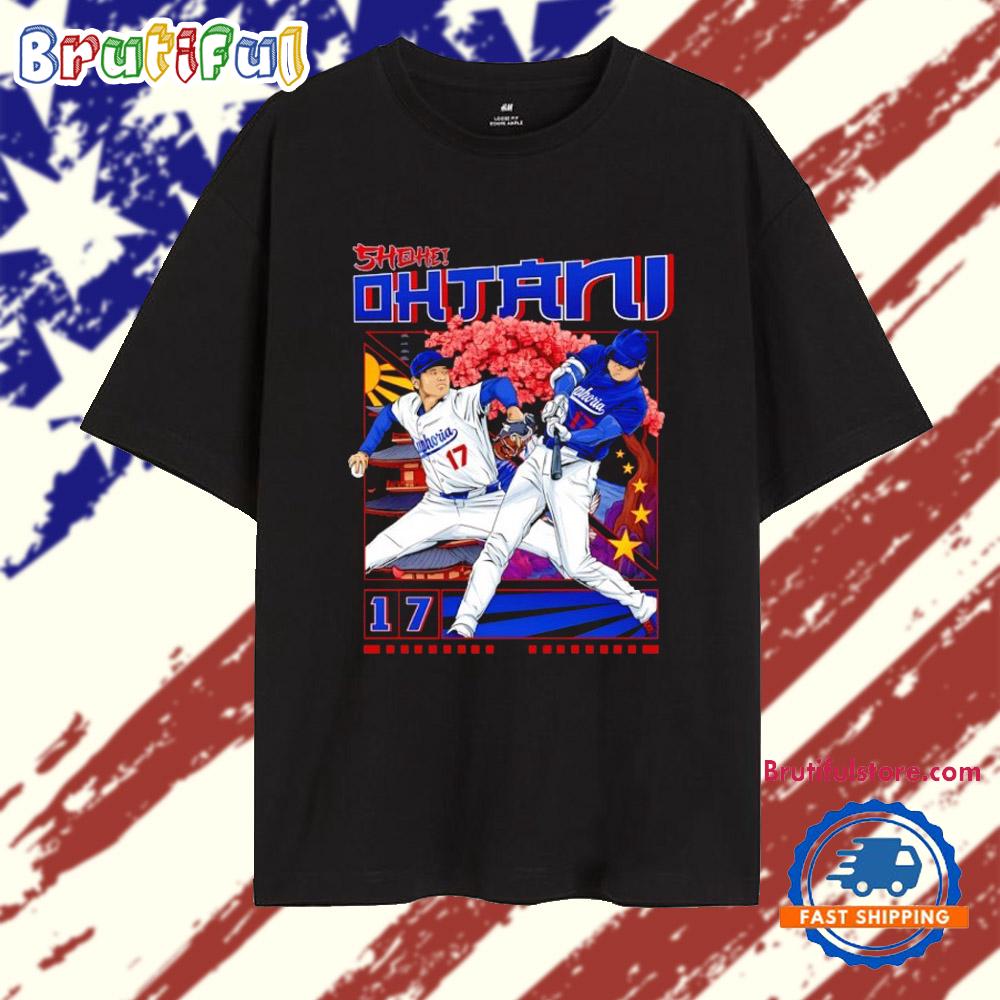 Shohei Ohtani #17 Los Angeles Dodgers Baseball Blossom Comic T Shirt