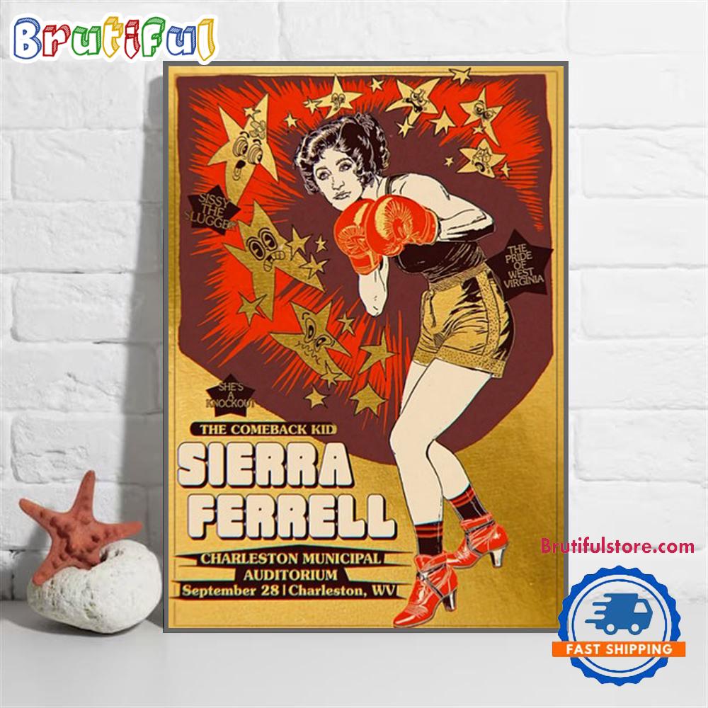 Sierra Ferrell September 28 2024 Charleston Municipal Auditorium Charleston WV Wall Art Poster Canvas