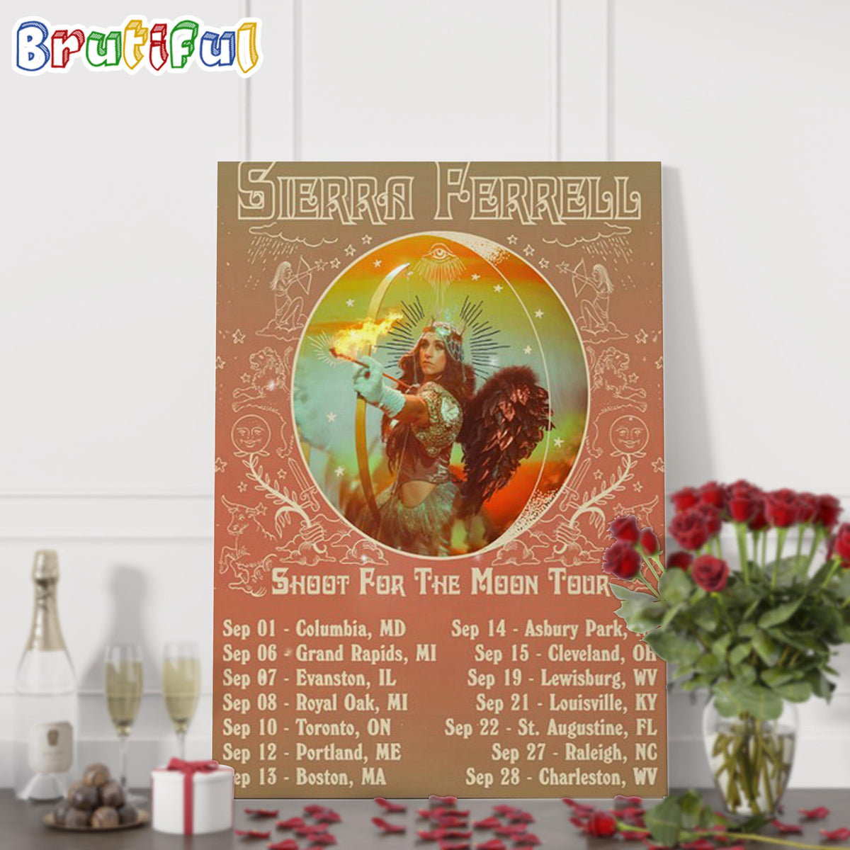 Sierra Ferrell Shoot For The Moon Tour 2024 Wall Art Poster Canvas