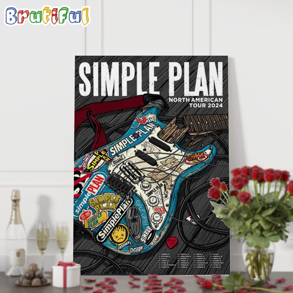 Simple Plan North American Tour 2024 Wall Art Poster Canvas