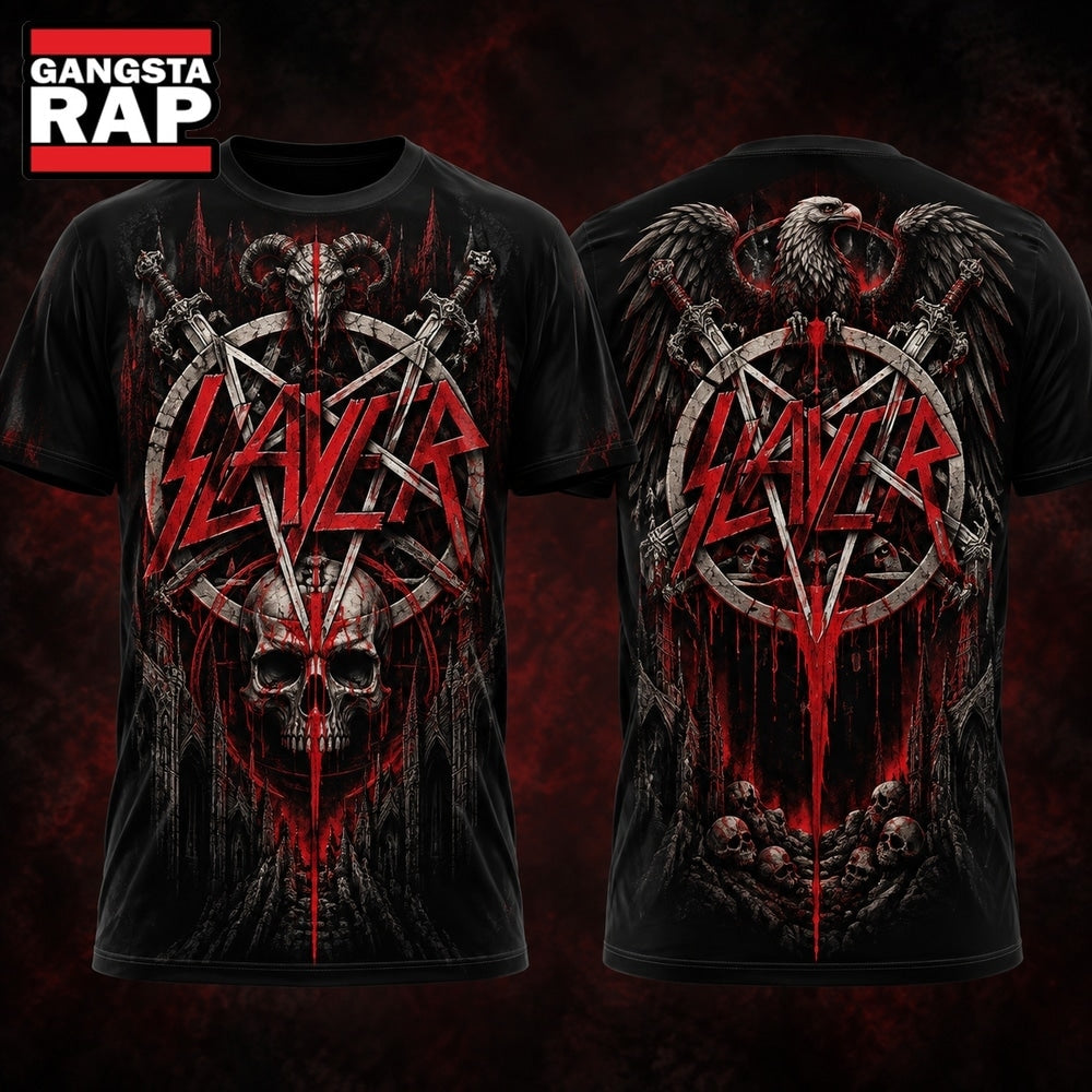 Slayer Reign in Blood 40th Anniversary 2026 Graphic T Shirt
