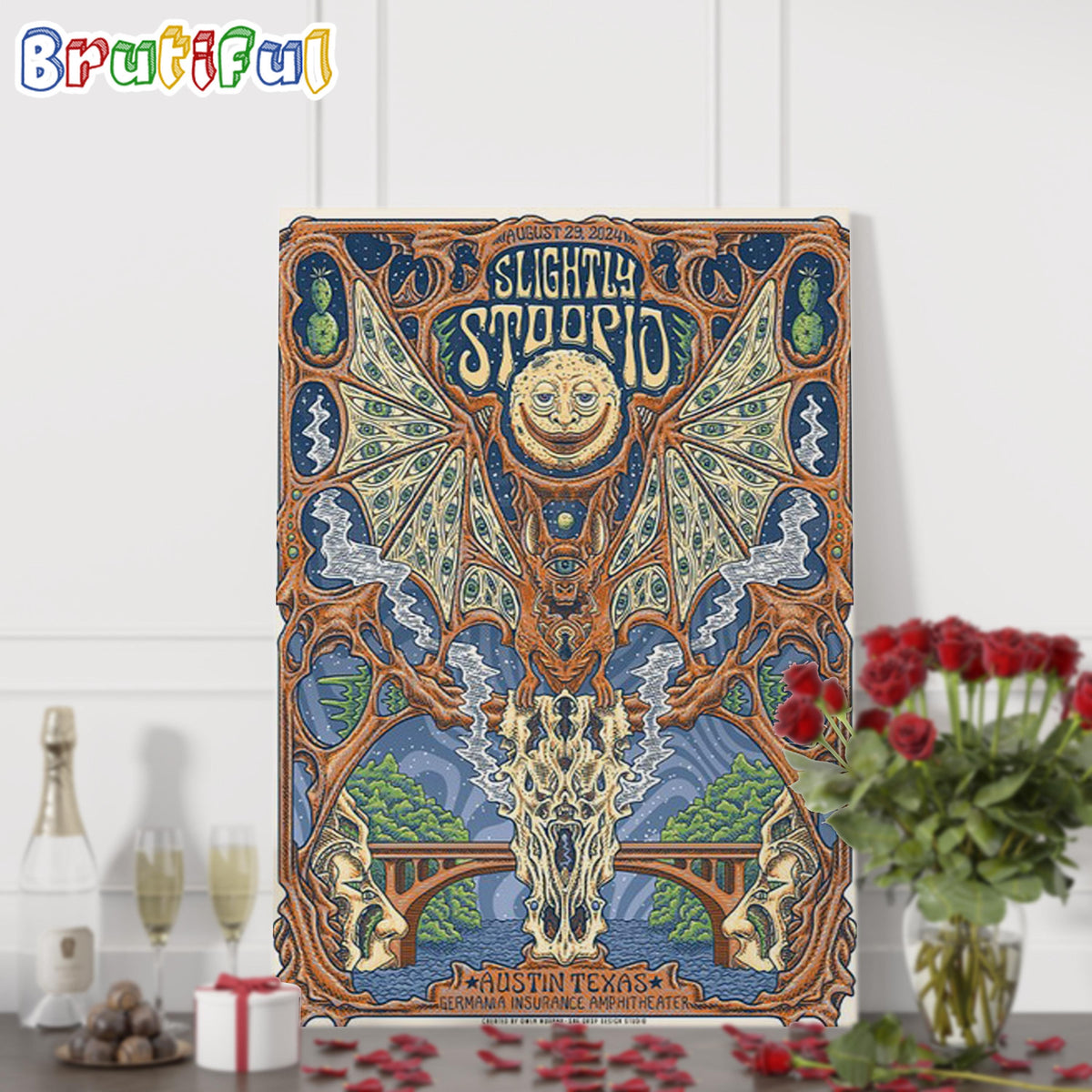 Slightly Stoopid August 29 2024 Germania Insurance Amphitheater, Austin TX Wall Art Poster Canvas
