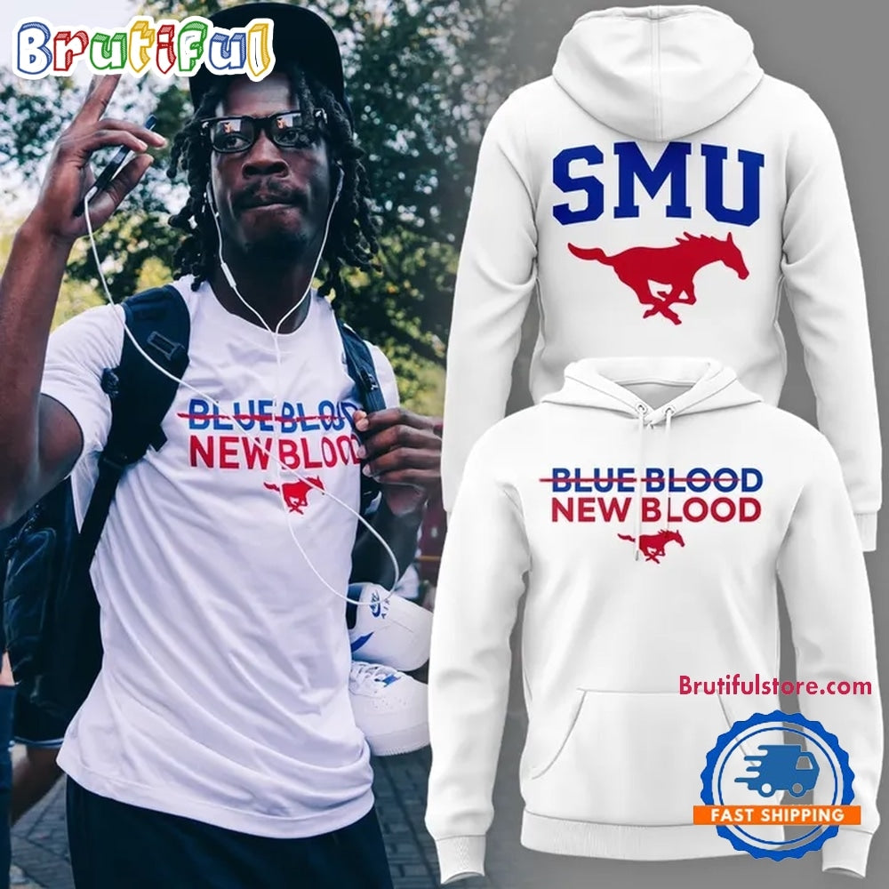 SMU Mustangs football BLUE BLOOD NEW BLOOD 2026 Hoodie T-Shirt