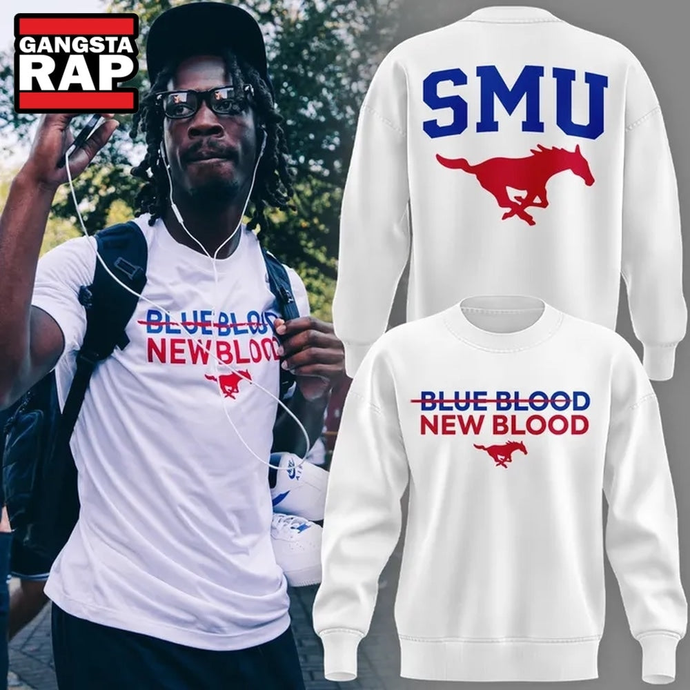 SMU football BLUE BLOOD NEW BLOOD 2026 Hoodie T-Shirt