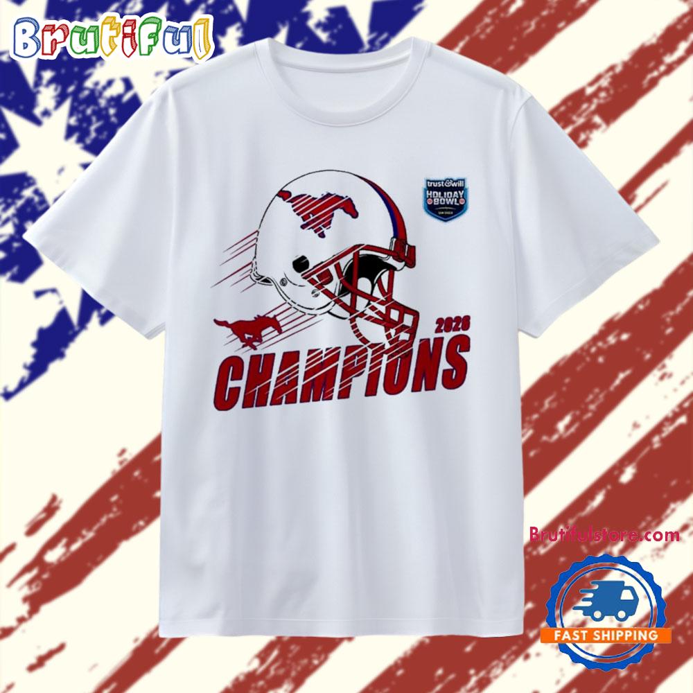 SMU Mustangs Football 2026 Trust And Will Holiday Bowl Champions T Shirt
