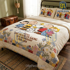 Snoopy 1950-2026 Anniversary Floral Comforter Bedding Set