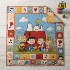 Snoopy and Friends Colorful Quilted Bedding Set