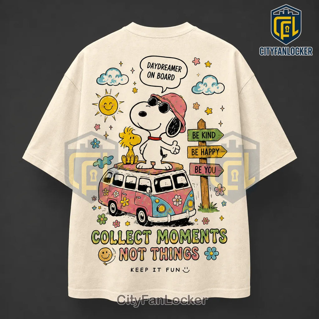 Snoopy Collect Moments Not Things Cotton T-Shirt