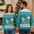 Snoopy Dolphins Football Player Ugly Christmas Sweater