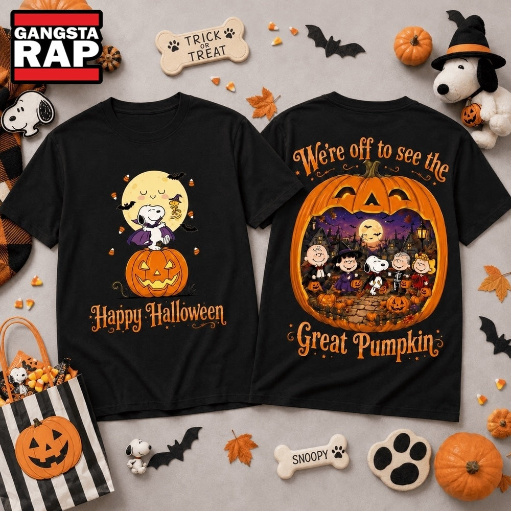 Snoopy & Friends Great Pumpkin Halloween 3D Shirt