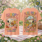 Snoopy Good Mood Picnic Peach T-Shirt
