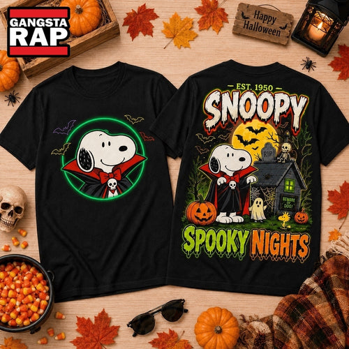 Snoopy Halloween Spooky Nights 3D Shirt Hoodie T-Shirt