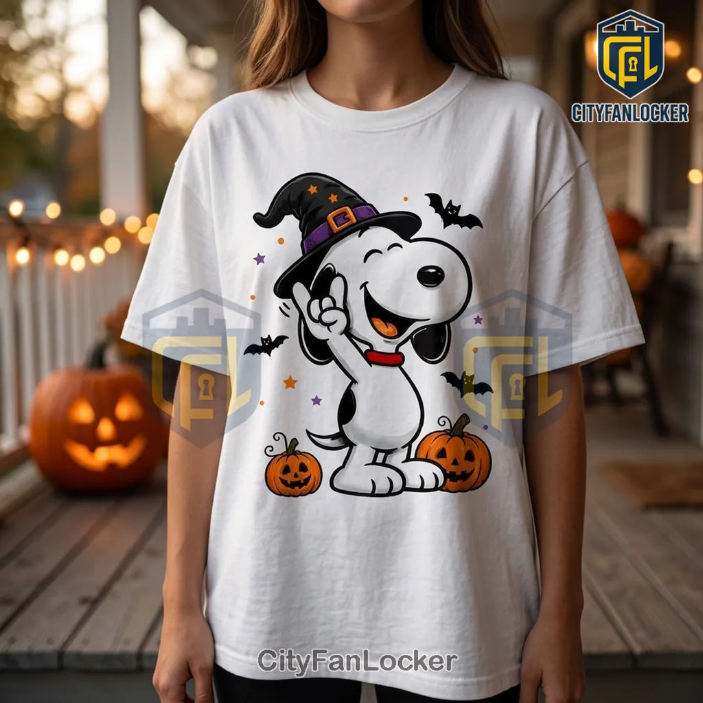Snoopy Halloween Witch Hat Pumpkin T-Shirt