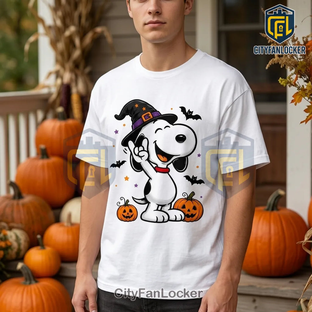 Snoopy Halloween Witch Hat Pumpkin T-Shirt