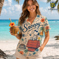 Snoopy Illustrated Button Down Hawaiian Shirt 2026
