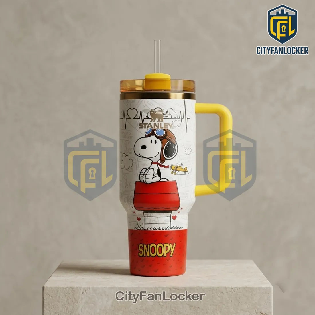 Snoopy Peanuts Flying Ace 40oz Stanley Tumbler