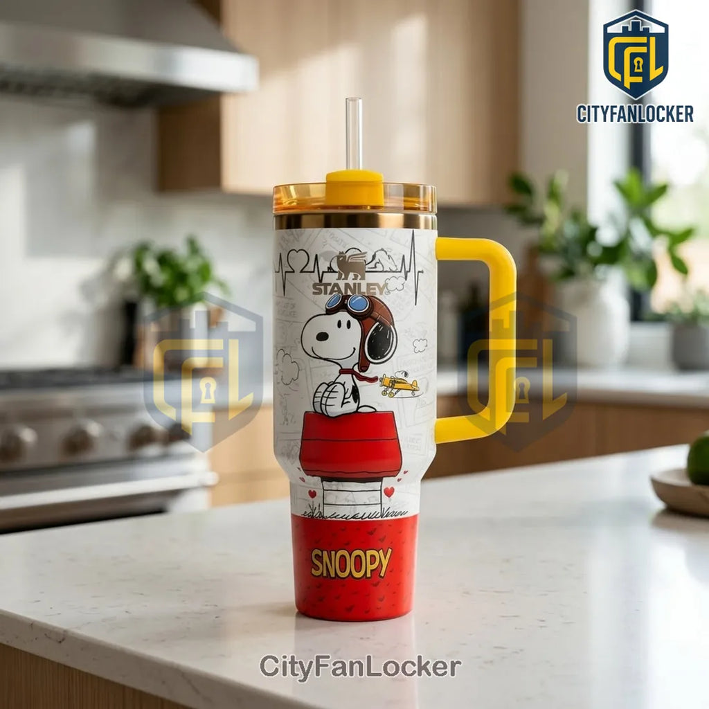 Snoopy Peanuts Flying Ace 40oz Stanley Tumbler