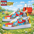 Snoopy Peanuts Patchwork Custom Air Force 1 Shoes, Cute Cartoon Graphic Sneakers, Music Air Force 1 Shoes