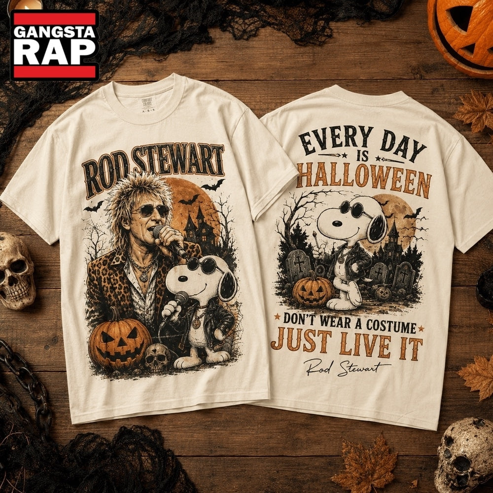 Snoopy Rod Stewart Pumpkin Stage 3D Shirt
