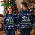Snoopy Seattle Seahawks Football Helmet Ugly Christmas Sweater