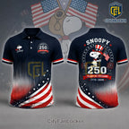 Snoopy USA 250 Years of Freedom Patriotic 1776-2026 Polo Shirt