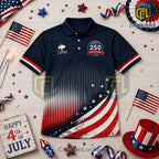 Snoopy USA 250 Years of Freedom Patriotic 1776-2026 Polo Shirt